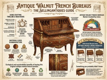 Antique Walnut French Bureaus Guide Infographic