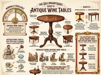 Antique Wine Tables Guide Infographic