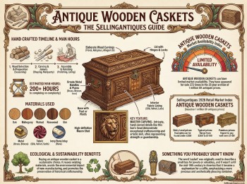 Antique Wooden Caskets Guide Infographic
