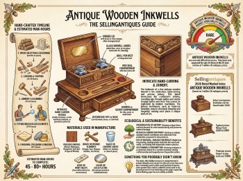 Antique Wooden Inkwells Guide Infographic