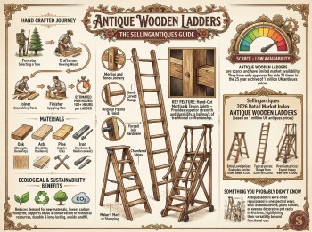 Antique Wooden Ladders Guide Infographic