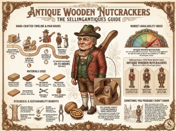 Antique Wooden Nutcrackers Guide Infographic