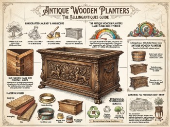 Antique Wooden Planters Guide Infographic