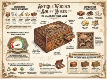 Antique Wooden Snuff Boxes Guide Infographic