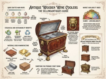 Antique Wooden Wine Coolers Guide Infographic
