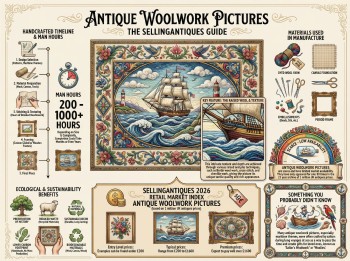 Antique Woolwork Pictures Guide Infographic