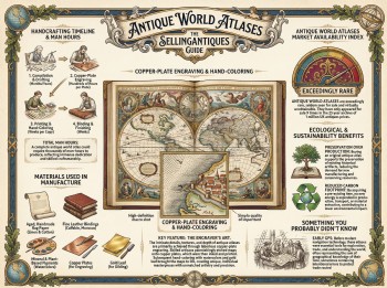 Antique World Atlases Guide Infographic