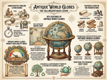 Antique World Globes Guide Infographic