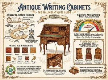 Antique Writing Cabinets Guide Infographic