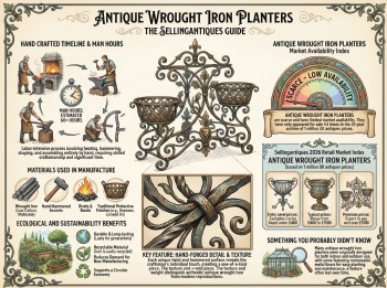 Antique Wrought Iron Planters Guide Infographic