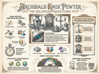 Archibald Knox Pewter Guide Infographic