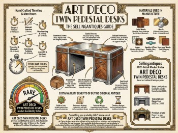 Art Deco Twin Pedestal Desks Guide Infographic