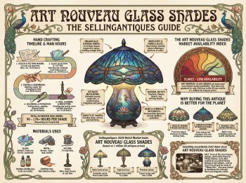 Art Nouveau Glass Shades Guide Infographic