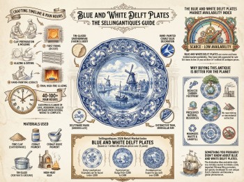 Blue And White Delft Plates from 2 Shops