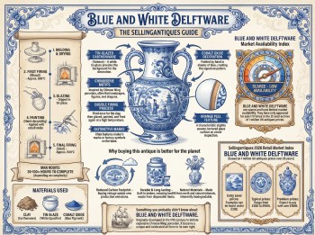 Blue And White Delftware Guide Infographic
