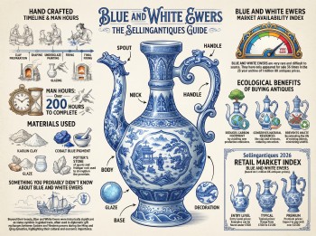 Blue And White Ewers from 3 Shops