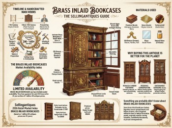 Brass Inlaid Bookcases Guide Infographic