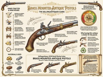 Brass Mounted Antique Pistols Guide Infographic