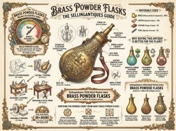 Brass Powder Flasks Guide Infographic