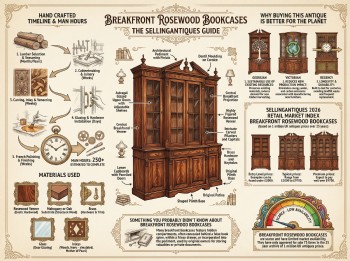 Breakfront Rosewood Bookcases Guide Infographic