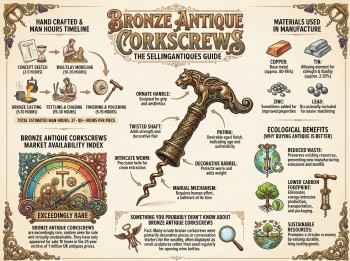 Bronze Antique Corkscrews Guide Infographic