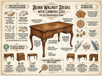 Burr Walnut Desks With Cabriole Legs Guide Infographic