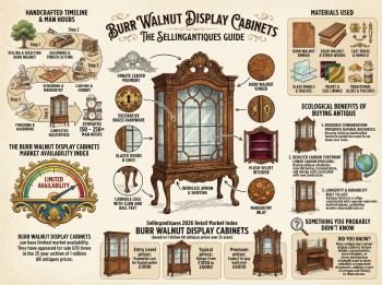 Burr Walnut Display Cabinets Guide Infographic