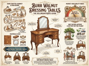 Burr Walnut Dressing Tables Guide Infographic