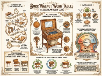 Burr Walnut Work Tables Guide Infographic