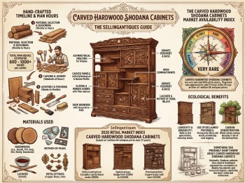 Carved Hardwood Shodana Cabinets Guide Infographic