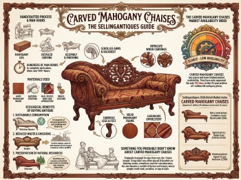 Carved Mahogany Chaises Guide Infographic