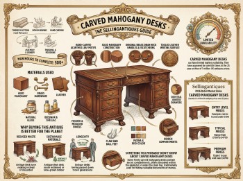 Carved Mahogany Desks Guide Infographic