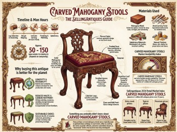 Carved Mahogany Stools Guide Infographic