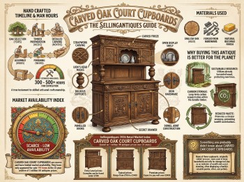 Carved Oak Court Cupboards Guide Infographic
