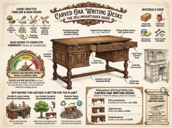 Carved Oak Writing Desks Guide Infographic