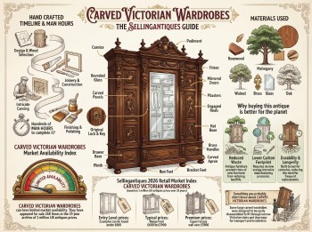Carved Victorian Wardrobes from 4 Shops