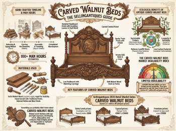 Carved Walnut Beds from 13 Shops