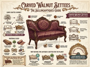 Carved Walnut Settees Guide Infographic