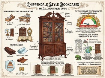 Chippendale Style Bookcases Guide Infographic