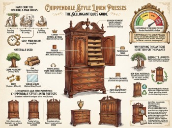 Chippendale Style Linen Presses Guide Infographic