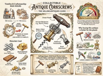Collectible Antique Corkscrews Guide Infographic