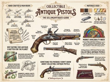 Collectible Antique Pistols Guide Infographic