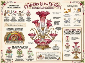Cranberry Glass Epergnes Guide Infographic