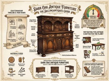 Dark Oak Antique Furniture Guide Infographic