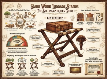 Dark Wood Luggage Stands Guide Infographic