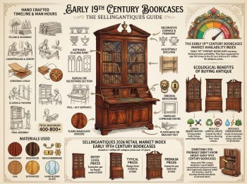 Early 19th Century Bookcases Guide Infographic