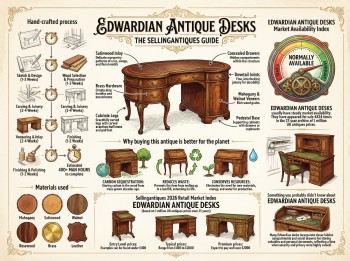 Edwardian Antique Desks Guide Infographic