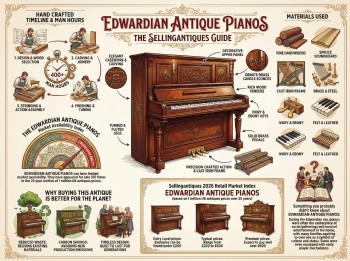 Edwardian Antique Pianos Guide Infographic