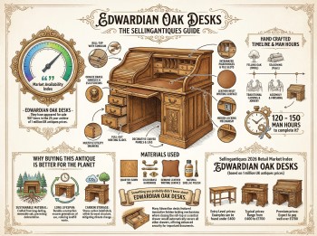 Edwardian Oak Desks Guide Infographic