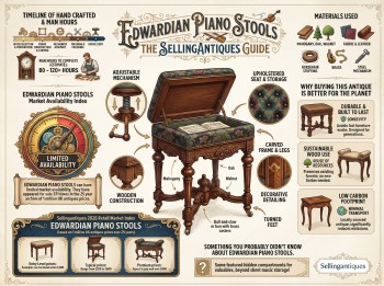 Edwardian Piano Stools Guide Infographic